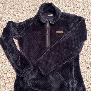 Columbia Fire Side™ Quarter Zip Sherpa Fleece - Small - Navy